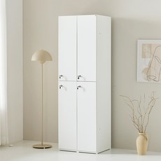 윌로우 플레르 락커룸 캐비닛 개인사물함 2줄 수납장 방문설치, 화이트