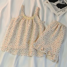 피어니스트 여성용 냉감 여름 홈웨어 파자마 세트 8804