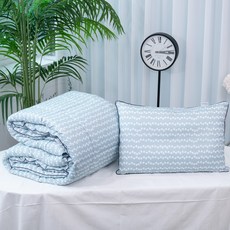 아띠블랑 아동용 순면 베개 + 차렵이불 세트, 클라우드