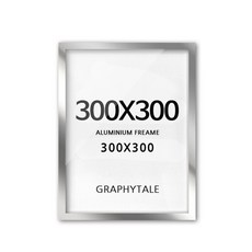 Graphy Tail 室內設計 DIY 鋁製相框, 亮面銀色