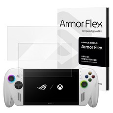 스페이스쉴드 ASUS ROG XBOX Ally 호환 아머 플렉스 프로텍시온 9H 풀커버 강화유리필름 2p 세트, 투명, 1세트
