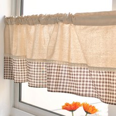 데코트리 체크라인 퓨전 가림막커튼