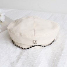 RIGHT NOW 簡約B字點綴線條貝雷帽