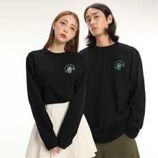 Granfinny 簡約休閒長袖上衣 GFLT02, 午夜黑