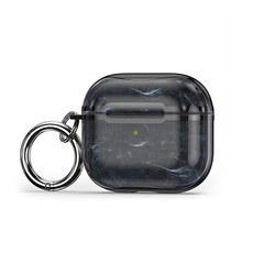 일렉토 Apple AirPods 3代 珍珠母貝 鑰匙圈 保護殼, 黑色, A3MOPC-BK, 1個