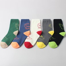 KIDS FUTURE 孩童款恐龍圖案襪子 5雙