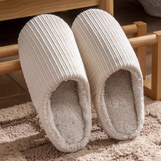 알럽홈 소프트 실내 기모 홈 슬리퍼, 화이트, 1개