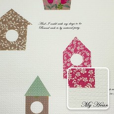 데코코마니 접착식 3D 단열벽지, JD-042 풀하우스