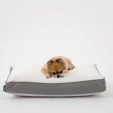 페스텝 강아지 스퀘어 커버분리 무중력 쿠션 방석, 그레이, 1개