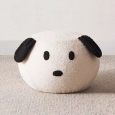 지앤와이 강아지 낮은 스툴 의자, 화이트, 1개