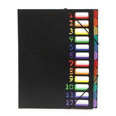 Super Ssaem Edu 彩虹12格風琴夾, 1個, 混色