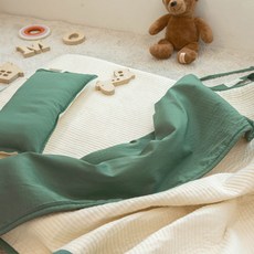 BAZAAR MOC蘭精莫代爾午睡枕被墊組, 綠色