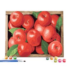 I LOVE PAINTING DIY繪畫組 40*50cm, 幸運的紅蘋果款, 1幅