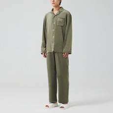 JAJU 男士貂絨睡衣上下套裝