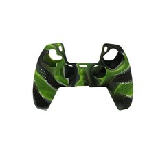 PS5 DualSense控制器矽膠家用主機遊戲機保護殼, 迷彩綠, 1個