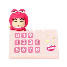 Shinchan 蠟筆小新 Crayon Shinchan 公仔停車號碼牌, 1個, 恐龍 粉色