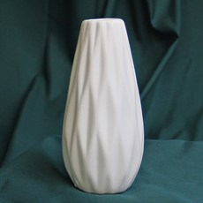 Seonbit Dolly 迷你陶瓷格紋花瓶, 白色