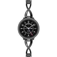 스페이스쉴드 스마트워치 샤인 큐빅 메탈 밴드 + 범퍼 케이스 세트 20mm, 블랙, 1개