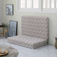 접이식 3단 무중력 슬립 매트리스 + 겉커버 세트, 비스킷 모카, 120mm