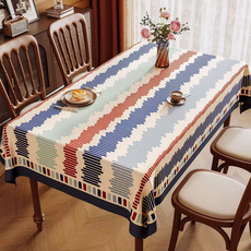 테이아 2025 아메리칸스타일 테이블보 무드 식탁보, 파동체크, 1개, 100 x 180 cm