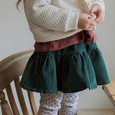 하라로이 아동용 빈티지 무드 플레어 치마 레깅스