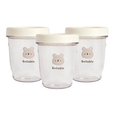 BABY&I Ecozen副食品密封罐, 小熊, 240ml, 3個