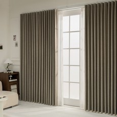 ARACNE Lavie 記憶塑形遮光窗簾 掛鉤式 2入, 灰棕色