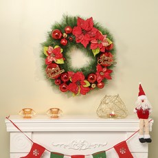 閃亮圓形松針花圈, 1個, 參考詳情頁