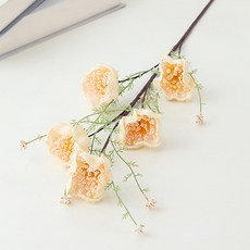 Mabso Shop 霧感彩色杜鵑花人造花 RK1401 5入, 香檳色, 5個