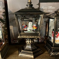 聖誕復古堆雪人街燈音樂盒, 混色, 1個