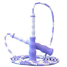 Rabbit Dog 軟式串珠防纏繞跳繩, 紫色, 1條