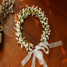 Get It Blue新娘頭飾無痕花冠, 白色的, 1個