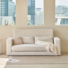 레이디가구 모우 패브릭 3인용 소파베드 방문설치, 크림