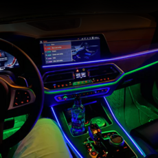 Auto Crew 聲音響應彩虹 RGB 氛圍光纖情緒燈 AC-L02 香煙插孔多 5m, 混色, 1個