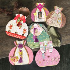 From&To 傳統福袋信封 FB303 3入 + 韓服信封 FB309-123 3入 套組, 混合色, 1套