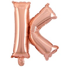 WOW PARTY KOREA 字母K氣球 小, 玫瑰金, 15個