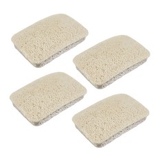 키친구 천연 셀룰로오스 스펀지 양면 수세미, 4개, 1개입