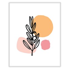추상 일러스트 그림 인테리어 액자 IDP-059, 엣지 화이트