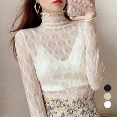 女士透視蕾絲上衣