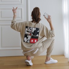 PINKSISLY 女式 Miki Toon 四切口袋訓練上裝和下裝套裝