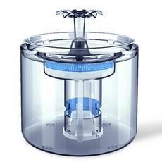 DING DONG PET 寵物花朵造型透明飲水機 2.6L + 濾心組, 單一顏色, 1套