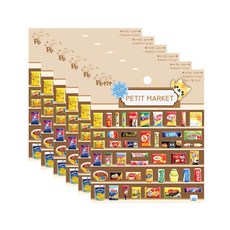 Petit 大款蓬鬆請勿食用Petit Market貼紙 DA5464, 混合色, 6個