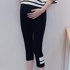 Sweety 레터링 패치 임산부 하이웨스트 7부 레깅스