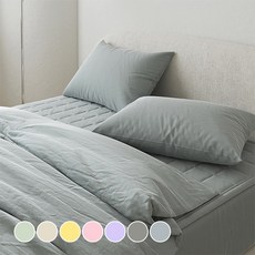 아망떼 수퍼코튼 60수 고밀도 면 누빔이불커버, 딥그레이