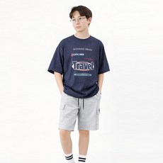 나나주니 라운드넥 트래블 유니크 5부바지 상하의 세트
