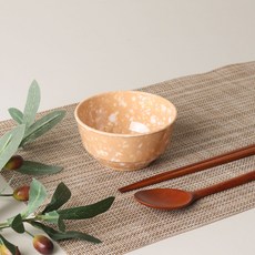 쿡차 레트로 분식 떡볶이 팝 중식공기 1호, BROWN, 4개