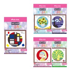 Uniart 手機支架鑽石畫 5款套組 S065, 1套, 混色