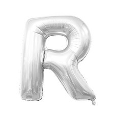 와우파티코리아 알파벳 R 풍선 소, 실버, 15개