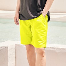 ITS LIFE 男士易穿短褲 衝浪褲 防曬褲, 霓虹色