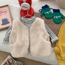 BEBENIZ 孩童微笑圖案絨毛背心